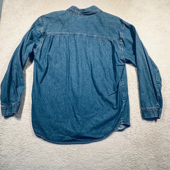 Vintage Speed Limit Denim Shirt Farm Embroidery Countrycore Western L Fall - Picture 2 of 9